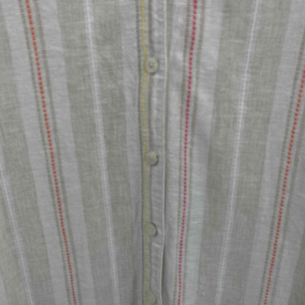 Christopher & Banks Button Front Shirt‎ Womens S White Embroidered Linen Beachy - Picture 5 of 6